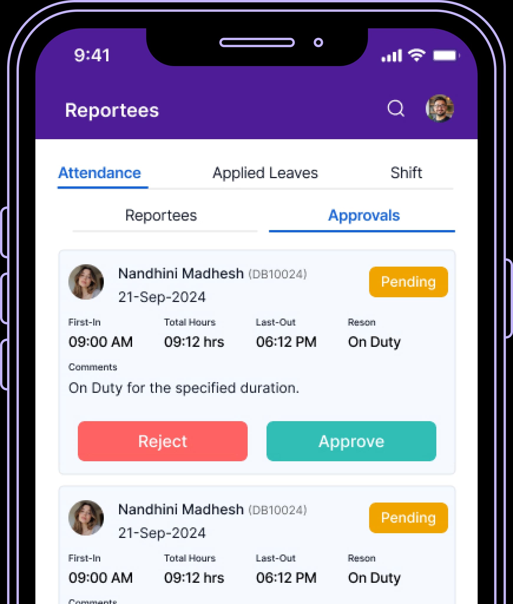 Mobile App Interface
